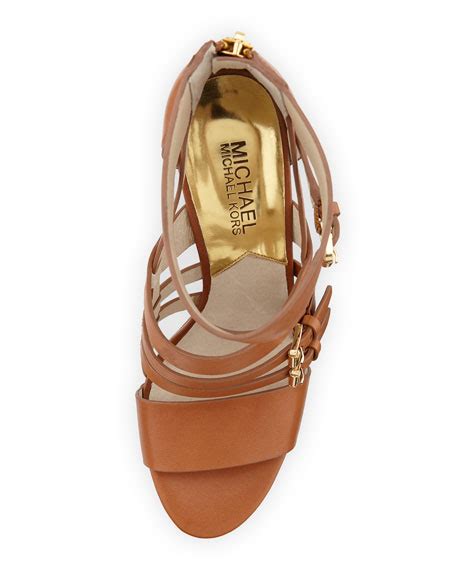 michael kors winston strappy leather sandal|macy's Michael Kors shoes.